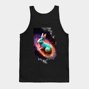 Year of the rabbit chinese zodiac sign dark glowing glaxy Tank Top